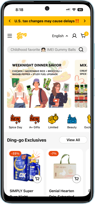 Redesigned mobile homepage